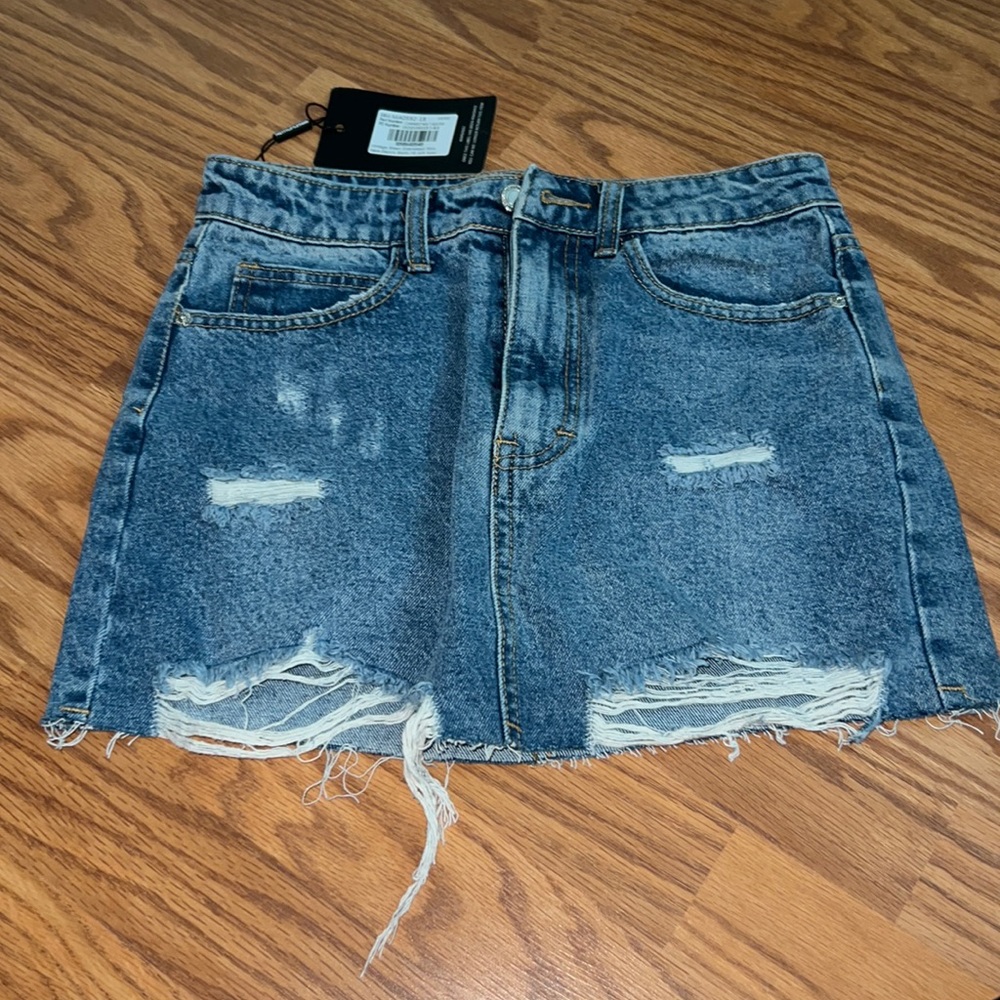 Ripped Jean skirt size 10